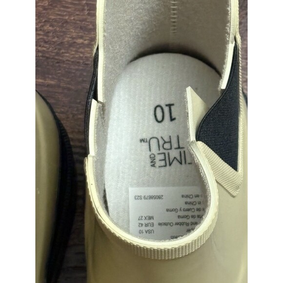 Time & Tru Women’s Chelsea Rain Boot Size 10 Tan - Picture 2 of 6